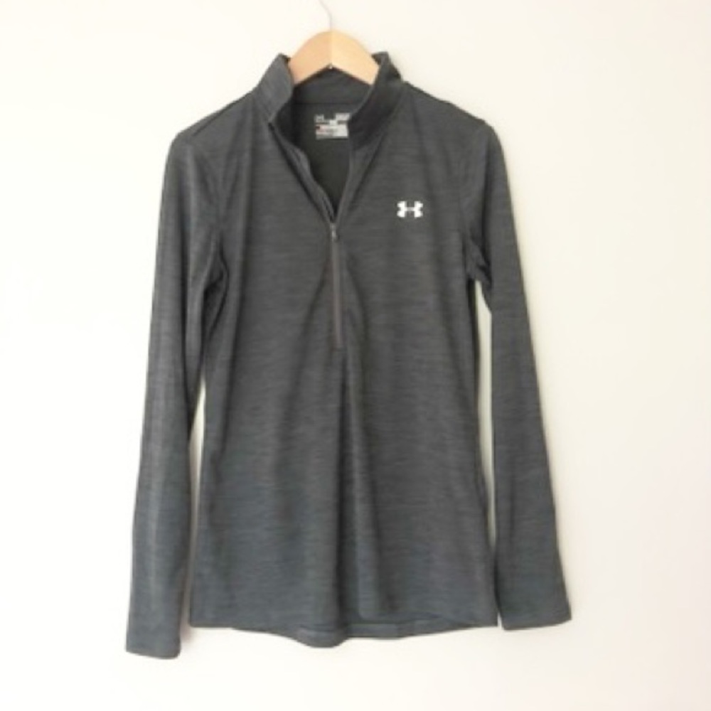 Under Armour Women’s Grey Fitted Half-Zip HeatGear Jacket M